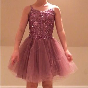 Purple dance costume tutu